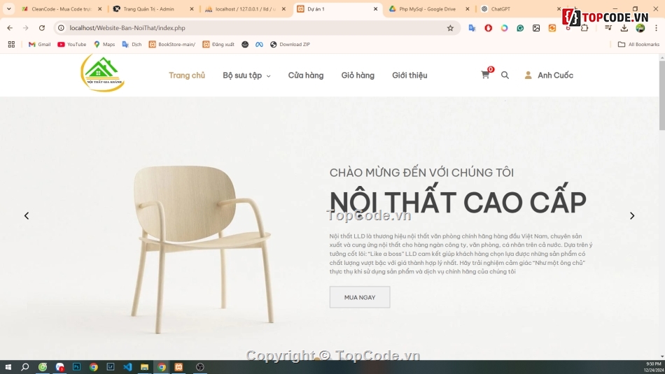 Web bán hàng,Đồ án Web bán hàng,nội thất,web bán hàng nội thất